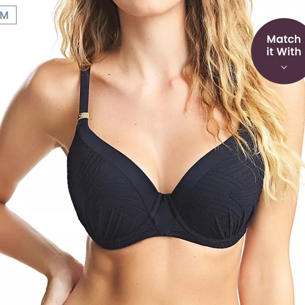 Fantasie Ottawa Underwire Gathered Moulded Bikini Swim Top UK 30E US 30DDD